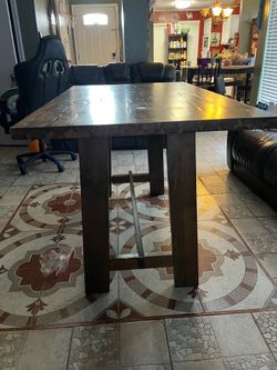 Wood dinning table 4chairs