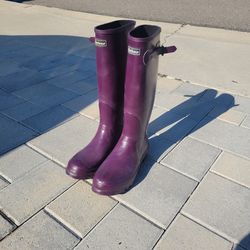 Barbour Wellington Rain Boots - Purple Women's Size 11