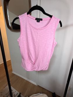 Sanctuary Pink Twist-Hem Tank Top XXS