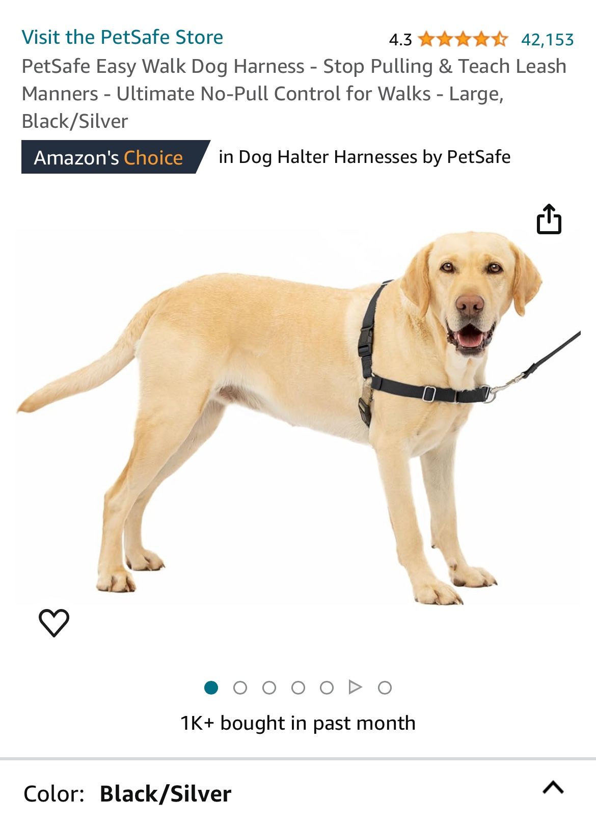 PetSafe Easy Walk Dog Harness - Stop Pulling & Teach Leash Manners - Ultimate No-Pull Control for Wa