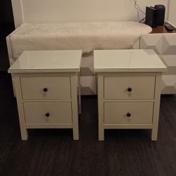 Ikea Hemnes White Nightstands 