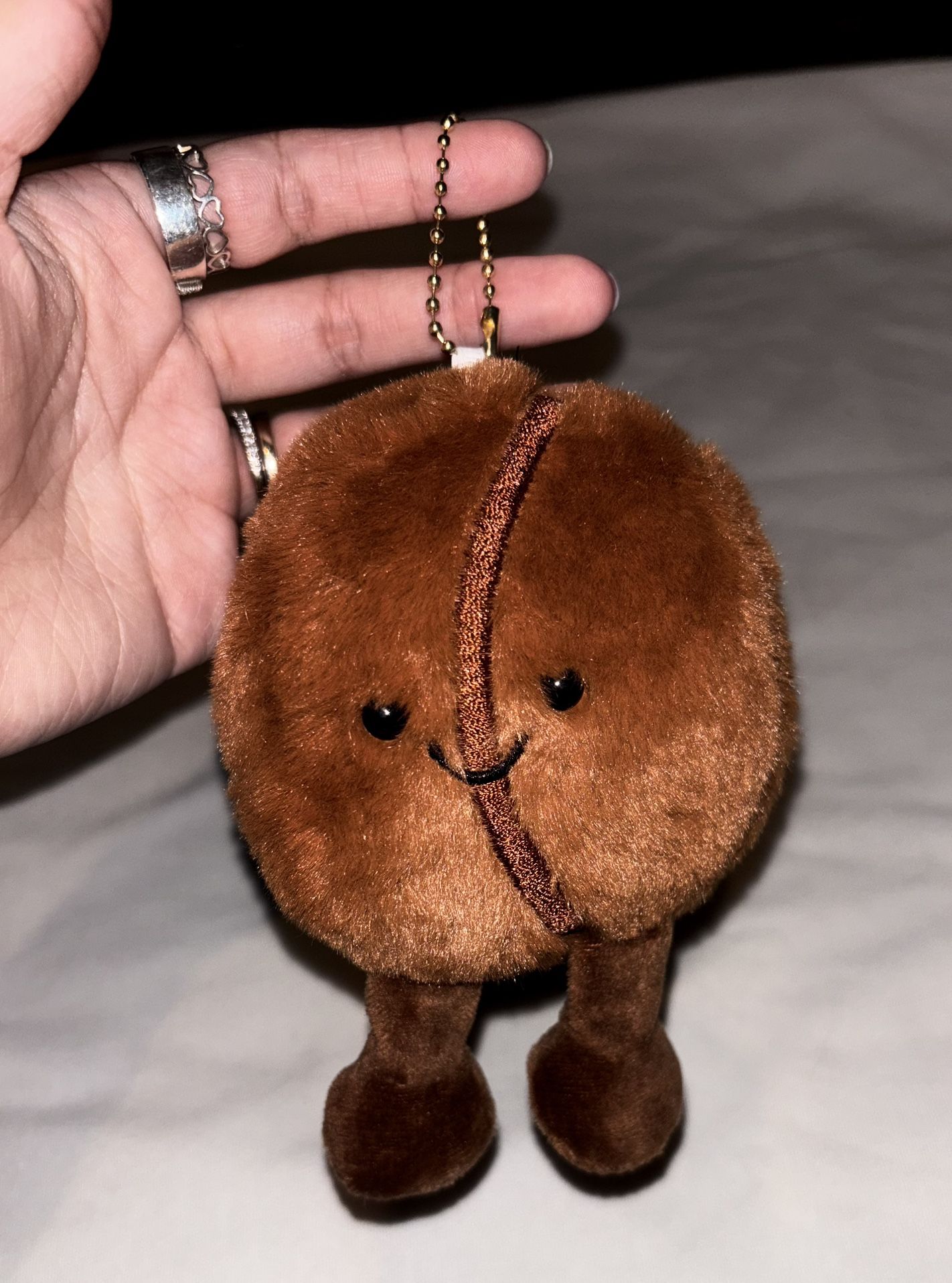 NEW Coffee bean keychain plush