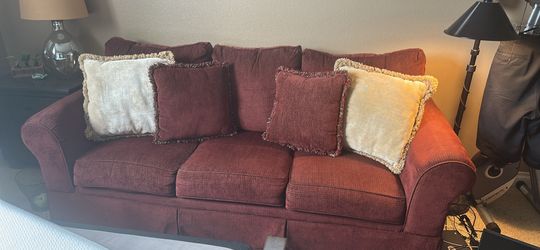 Burgundy couch