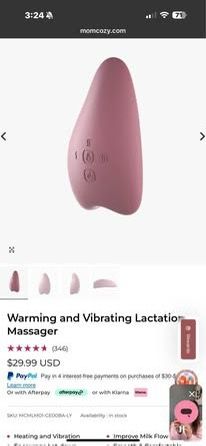 Warming and Vibrating Lactation Massager