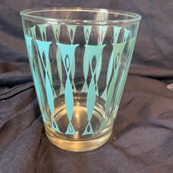 Vintage Hazel Atlas Turquoise Drinking Glass Tumbler