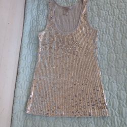 Instant Romance Woman's Sleeveless Tank Top Shirt W/Sequins Size Medium