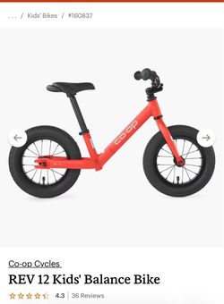 Brand New Unwrapped co-op REV balance bike