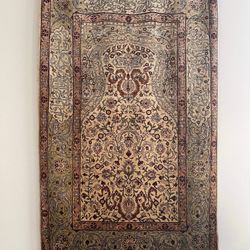Super fine Hand Knotted Signed Turkish Hereke / Herekeh Silk rug