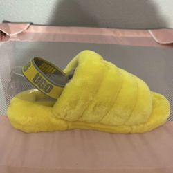 Yellow Ugg Slides