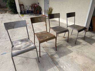Solid Steel Chairs - Set of 4