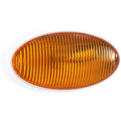 RecPro RV 12V Oval Porch Light with Amber Lens | RV Utility Light Fixture for Motorhomes, Campers, Trailers, 5th Wheels (Single)
