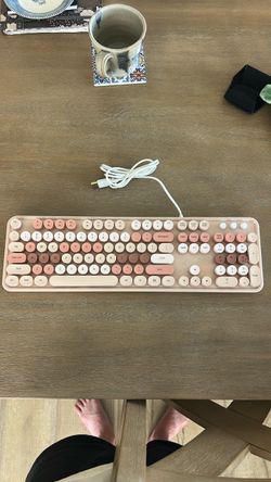 MOFII Wired Keyboard - Retro Round Typewriter Keyboard