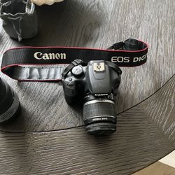 Canon EOS Rebel XS DSLR camera With Extra Lenses, Compact Zoom Thyristor Strobe
