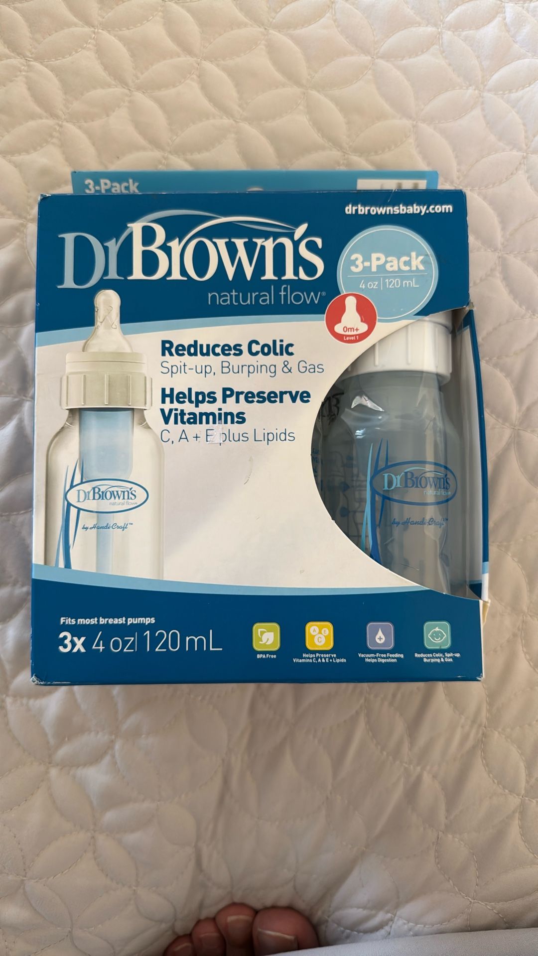 Dr Brown’s Natural Flow Baby Bottles For New Born 3 - Pack