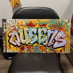 Queens Graffiti Piece ( Done on Original M.T.A Subway Map )