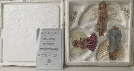 Bradford exchange heaven‘s Little Angels set of 4, 3 angel ornaments per set.