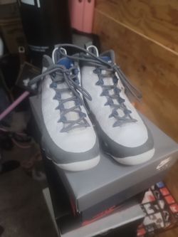 Air Jordan 9 Retro Sneakers White Grey Blue