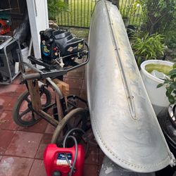 Aluminum Canoe and Briggs & Stratton 5HP Motor