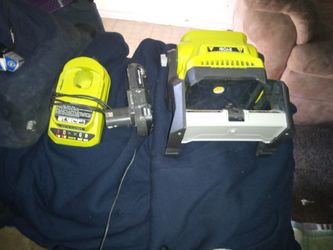 ONE+ 18V Hybrid 20-Watt LED Work Light with 2.0 Ah Battery Charger