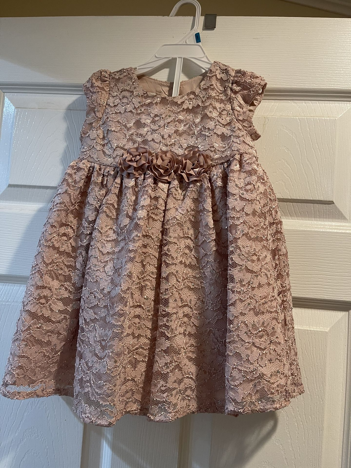 Toddler Girls Size 2 T Rose Pink Sparkle Dress