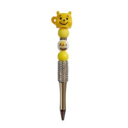 Winnie The Pooh Bling Custom Beaded Ballpoint Twist Pen Topper Yellow