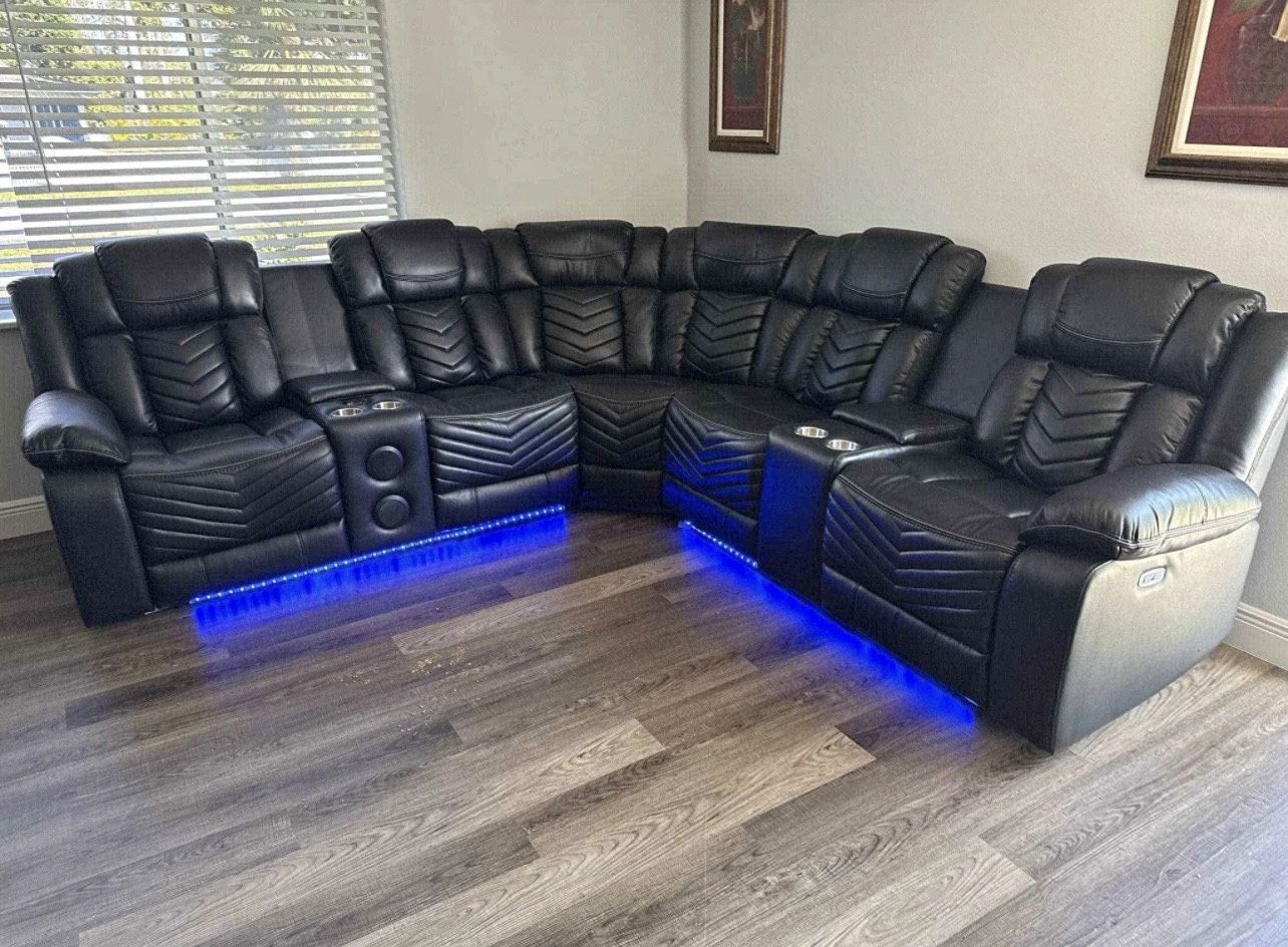 Power Recliner Sectional Sofa 