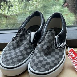 VANS Classic Slip-ob Checkerboard - Black - Size 3 Youth/kids