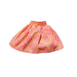 Genuine Barbie Midi Skirt Neon Orange Pink Blue