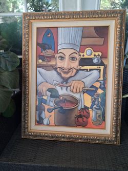 Framed Chef Kitchen Art Print