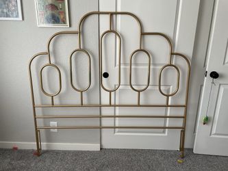 Gold metal head board