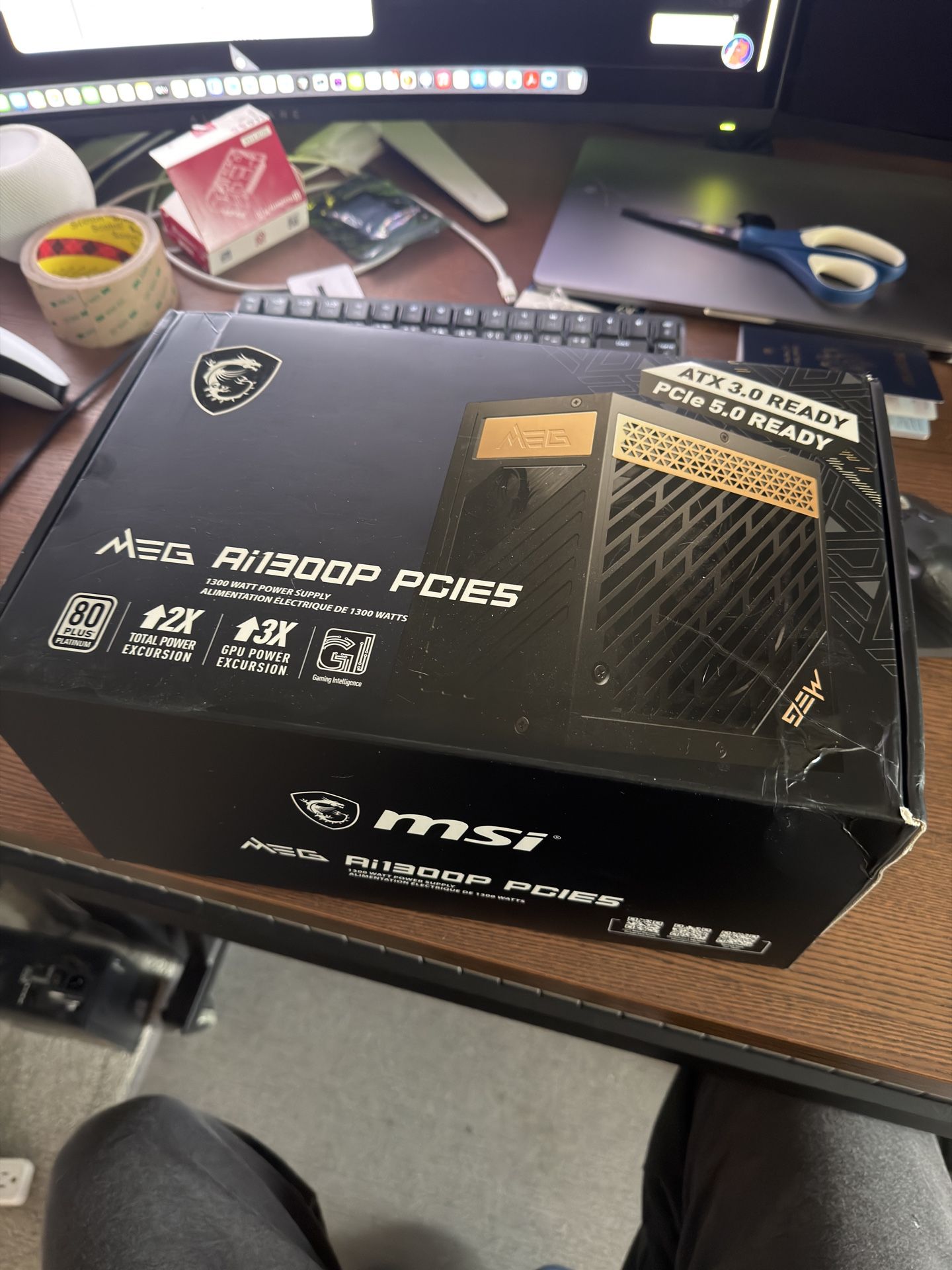 MSI MEG Ai1300P PCIE5 – 1300W ATX 3.1 / ATX 3.0 Platinum PSU (Like New)