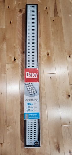 Oatey DesignLine - 36" (91cm) Square Grate Stainless Linear Drain