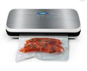 NutriChef Vacuum Sealer 110W Digital Soft-Touch w/ Bag Roll, Hose, Wine Stopper