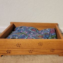 Handmade Wood Box Pet Bed