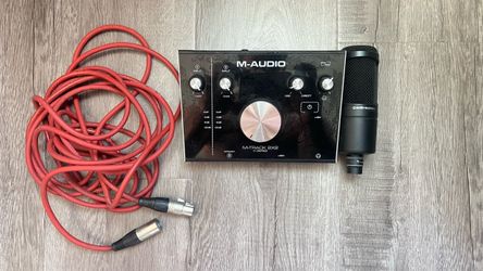 M-Audio M-Track 2X2 and  microphone AT2020 sound recording Bundle