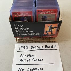 1990 Donruss Baseball All-Stars & Future Hall Of Famers (185 Cards)
