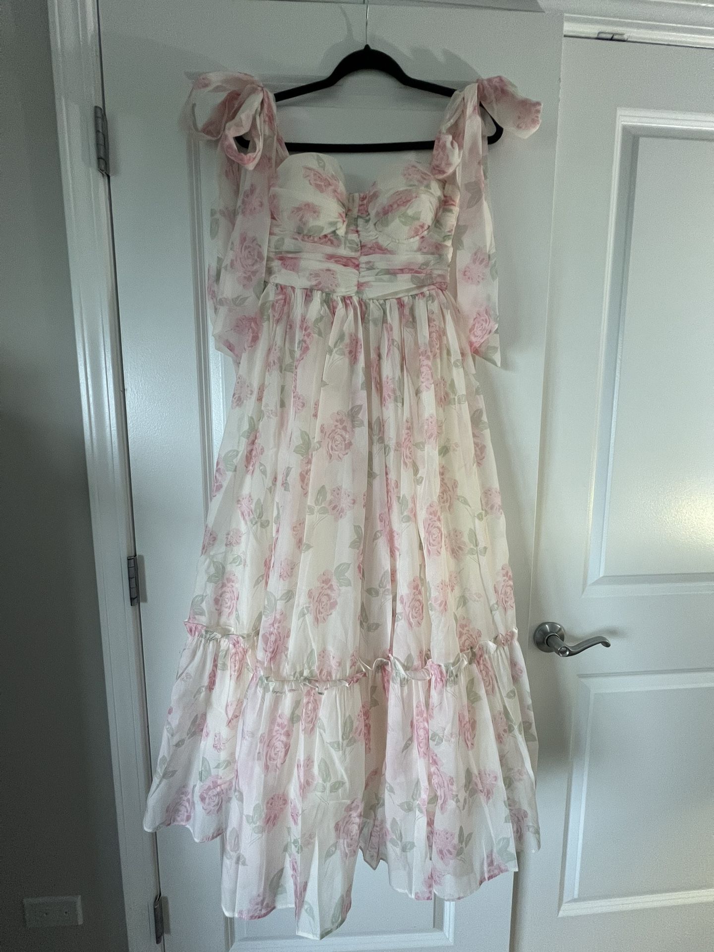 NEW - Sweet Serenade Blush Floral Maxi Dress.