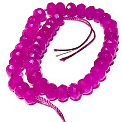 7” Strand Of Faceted Ruby Beads