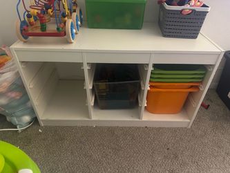 IKEA storage w/ bins