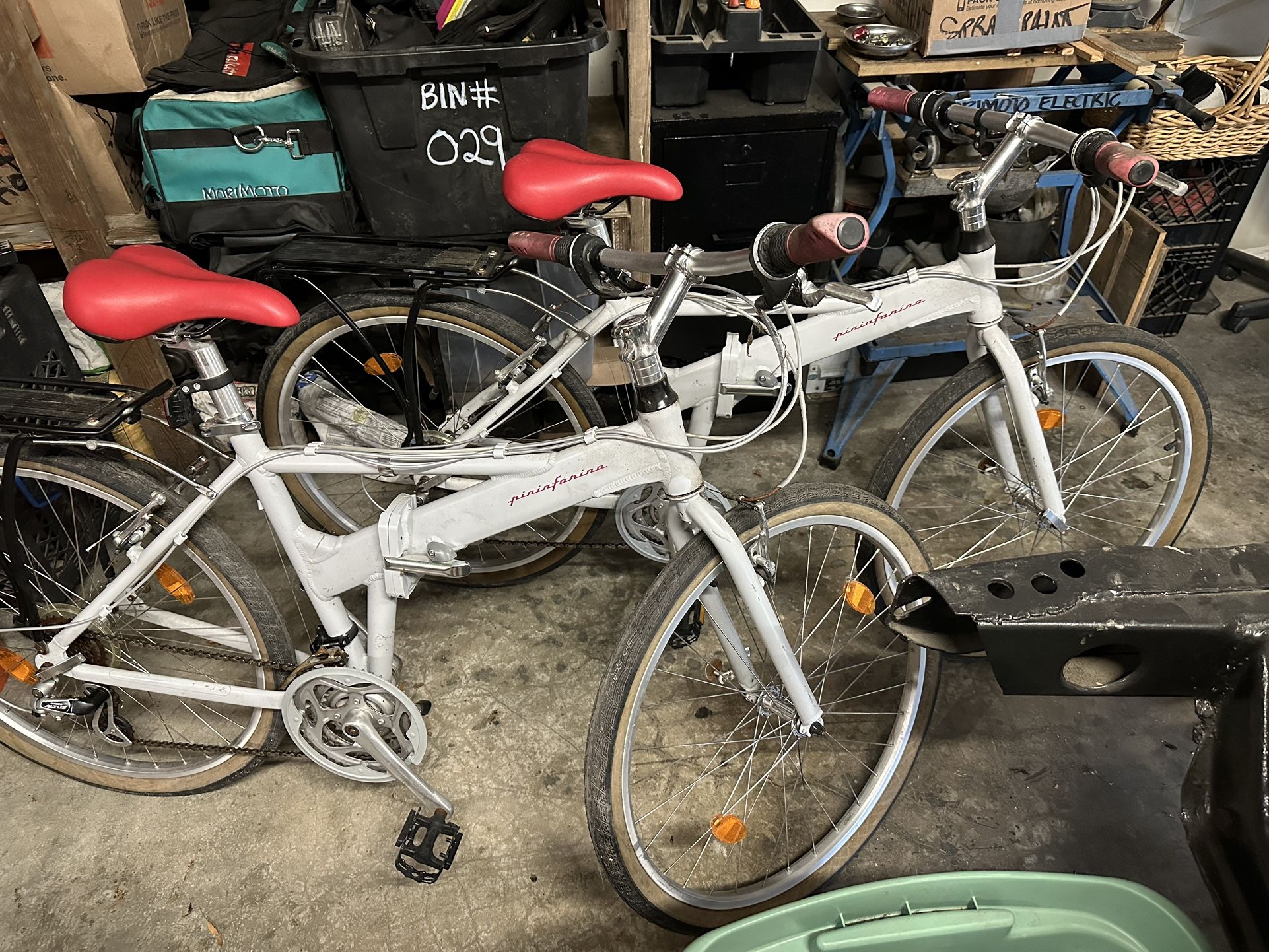Pair Of Vintage Italian Pininfarina Folding Bikes 21 Speed