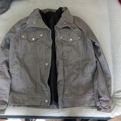 Grey Button Up Jean Jacket