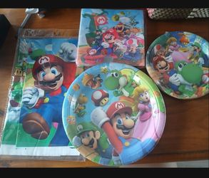 New Mario party plate set para fiestas