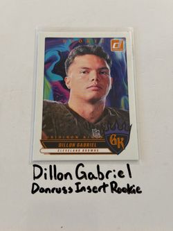 Dillon Gabriel Cleveland Browns QB Donruss Short Print Insert Rookie Card.