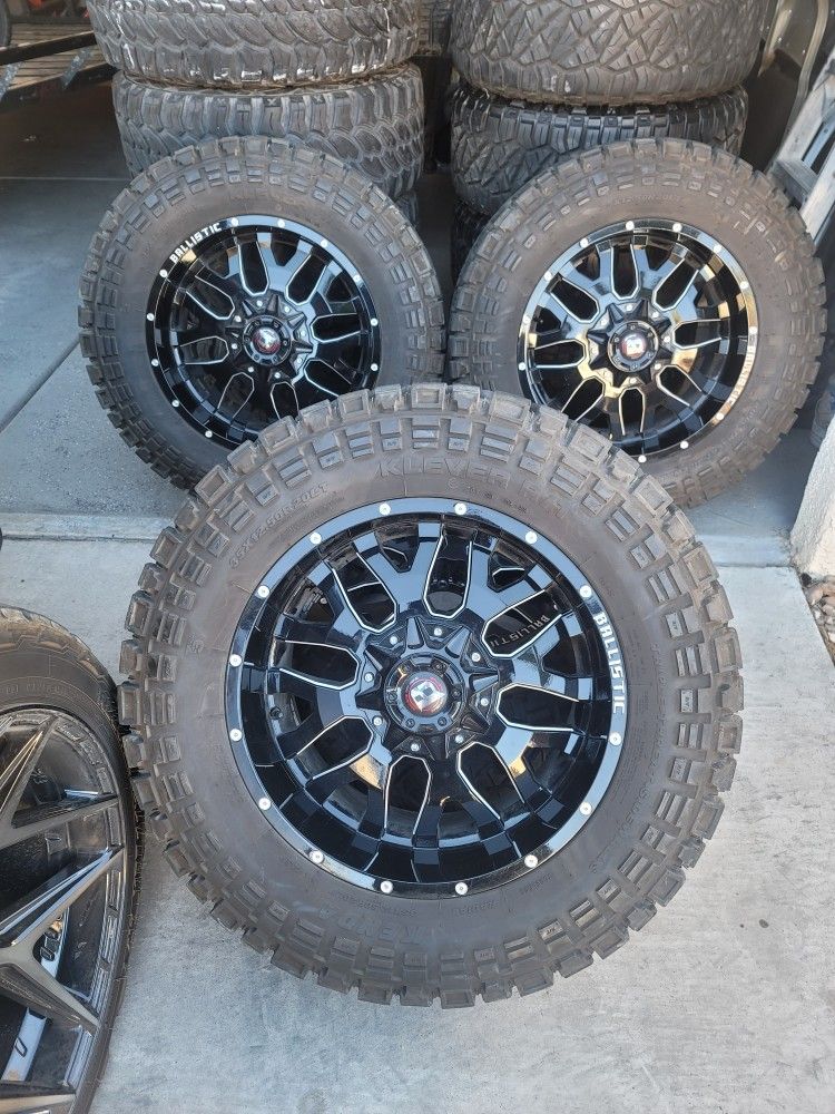 20" Ballistic Tank Wheels 20x10 6 LUGS UNIVERSAL