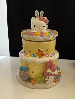 Hello Kitty Cake Stand Easter Ceramic