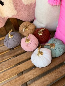 6 Pack cloth pumpkins