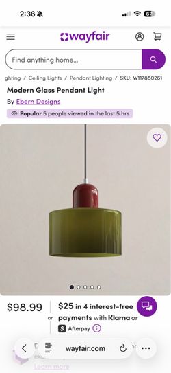 Ebern design modern pendant light worth $100 : Read Description : FIRM PRICE