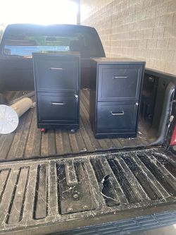 2 two drawer filing cabinets