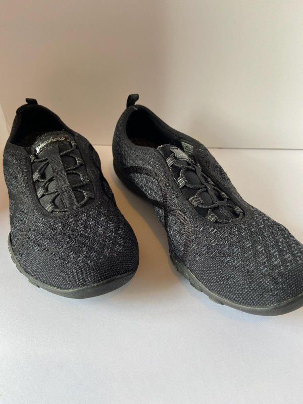 Skechers Relaxed Fit Memory Foam Air Cooled Womens Size 10 Dark Gray Flats Shoes