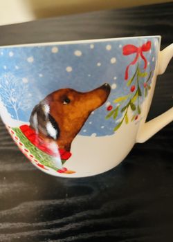 Christmas Large Dachshund Mug Portobello by Design New 16oz